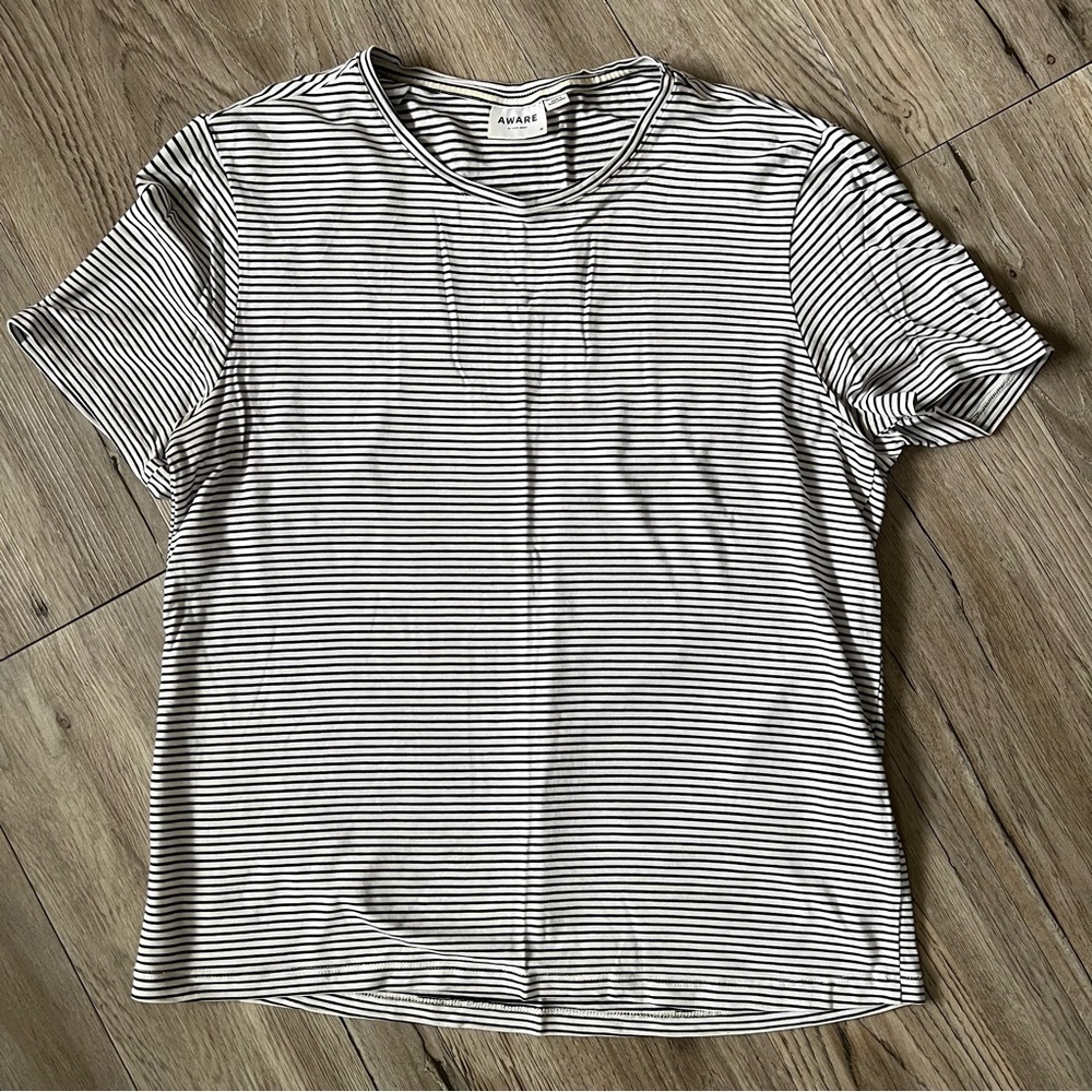 Classic Striped Short Sleeve Tee - Black and White